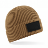 Winter hat - MOD. B442R:Biscuit, 52% polyester / 47% acrylic / 1% elastane, Black, One Size